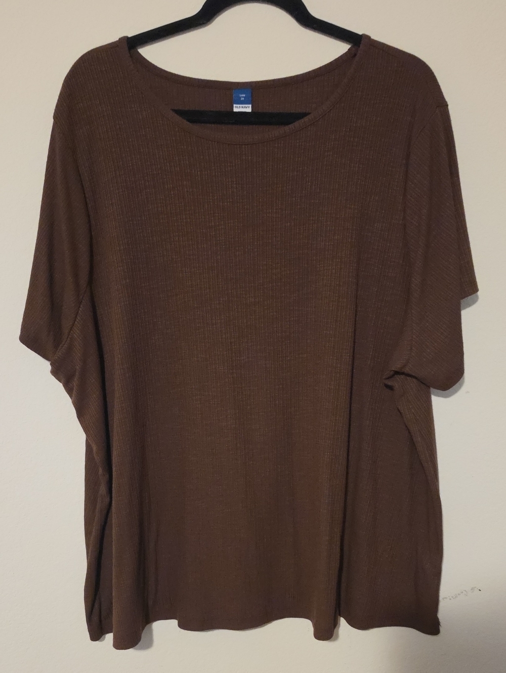 Old Navy Brown Short Sleeve Ribbed Women's Tee